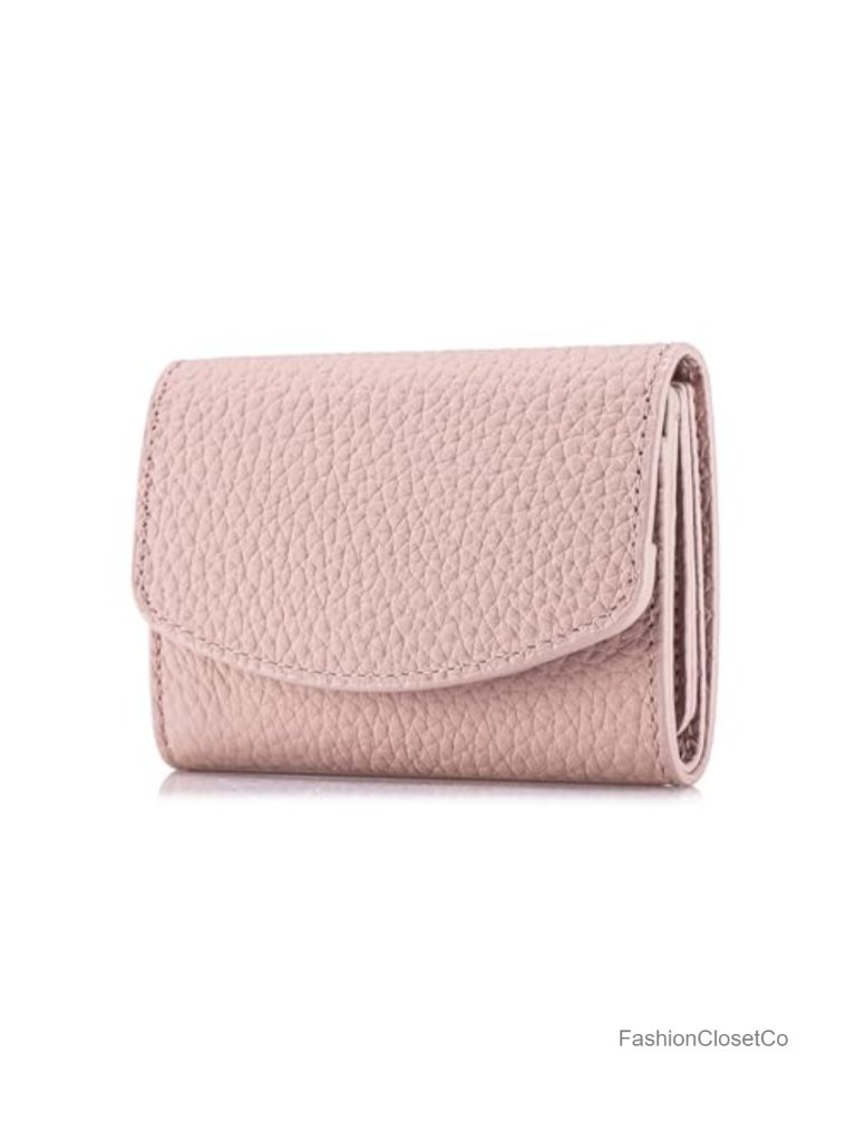 Minimalist Rfid Soft Leather Trifold Wallet With Card Holder, Cash And Coin